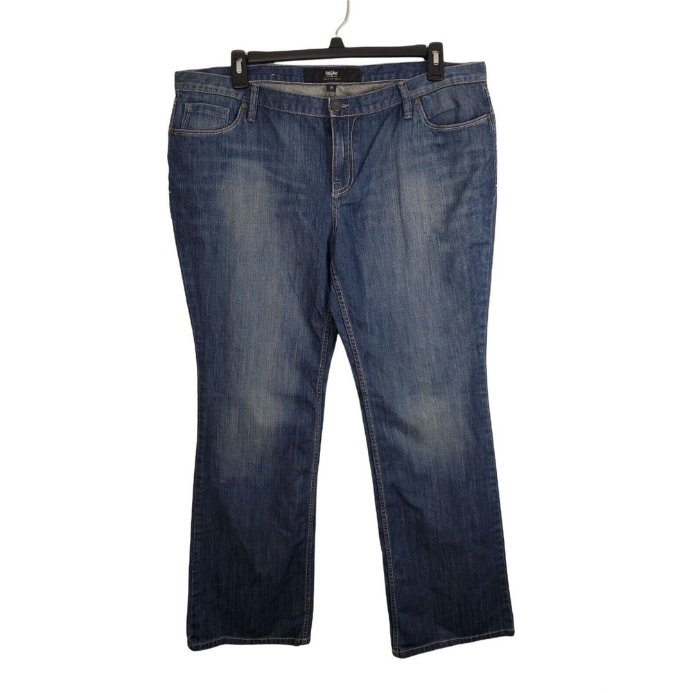 Mossimo Jeans Womens 18 Plus Size Bootcut Medium Wash Mid Rise Denim Bottoms